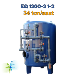 Watergold EQ 1200-2 1-2 Model Multi Medya Kum Filtrasyon  Sistemi-34 ton/gün