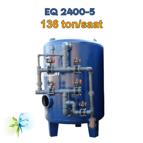 Watergold EQ 2400-5  Model Multi Medya Kum Filtrasyon  Sistemi-136 ton/gün