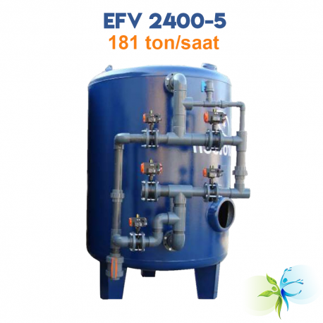 Watergold EFV 2400-5 Model  Yüzey Borulamalı Yumuşatma  Filtrasyon Sistemi- 4344 ton/gün