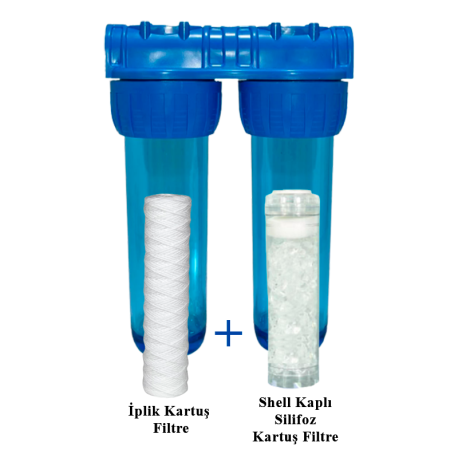 Kireç Kırıcılı Çamur Kir Pas Mil Süzücü İplik Filtre 10" inç