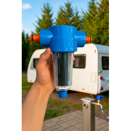 Car-Fil Karavan Su Deposu Klor, Kötü Koku&Renk Önleyici Pratik Dolum Filtresi